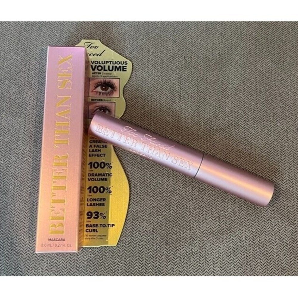 Too Faced Better Than Sex Volumizing Black Mascara, Full Size, 0.27oz, NEW